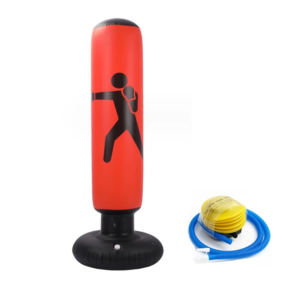 Sacco da Boxe Gonfiabile in PVC per Fitness, Sacco da Boxe per Allenamento Riflessivo per Bambini e Adulti - Promozione Vendite