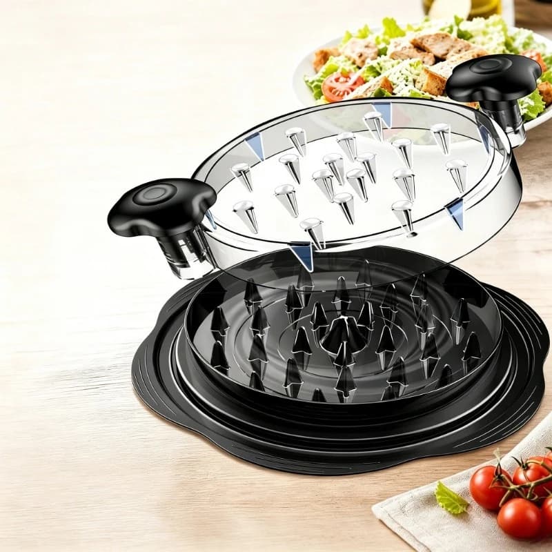Manual Salad Mixer Meat Tenderizer 2‑in‑1 Multifunctional Vegetable Stirring Tool, Food‑Grade Hand‑Cranked Salad Blender for Home Kitchen