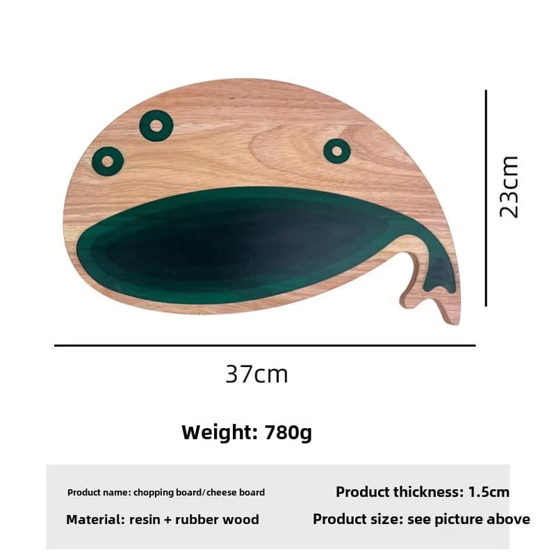 Hexagonal cutter in acacia wood - Sauce cutter in resin and wood for cheese, bread, steak - Dishwasher washable (10"/25 cm,12"/30 cm)