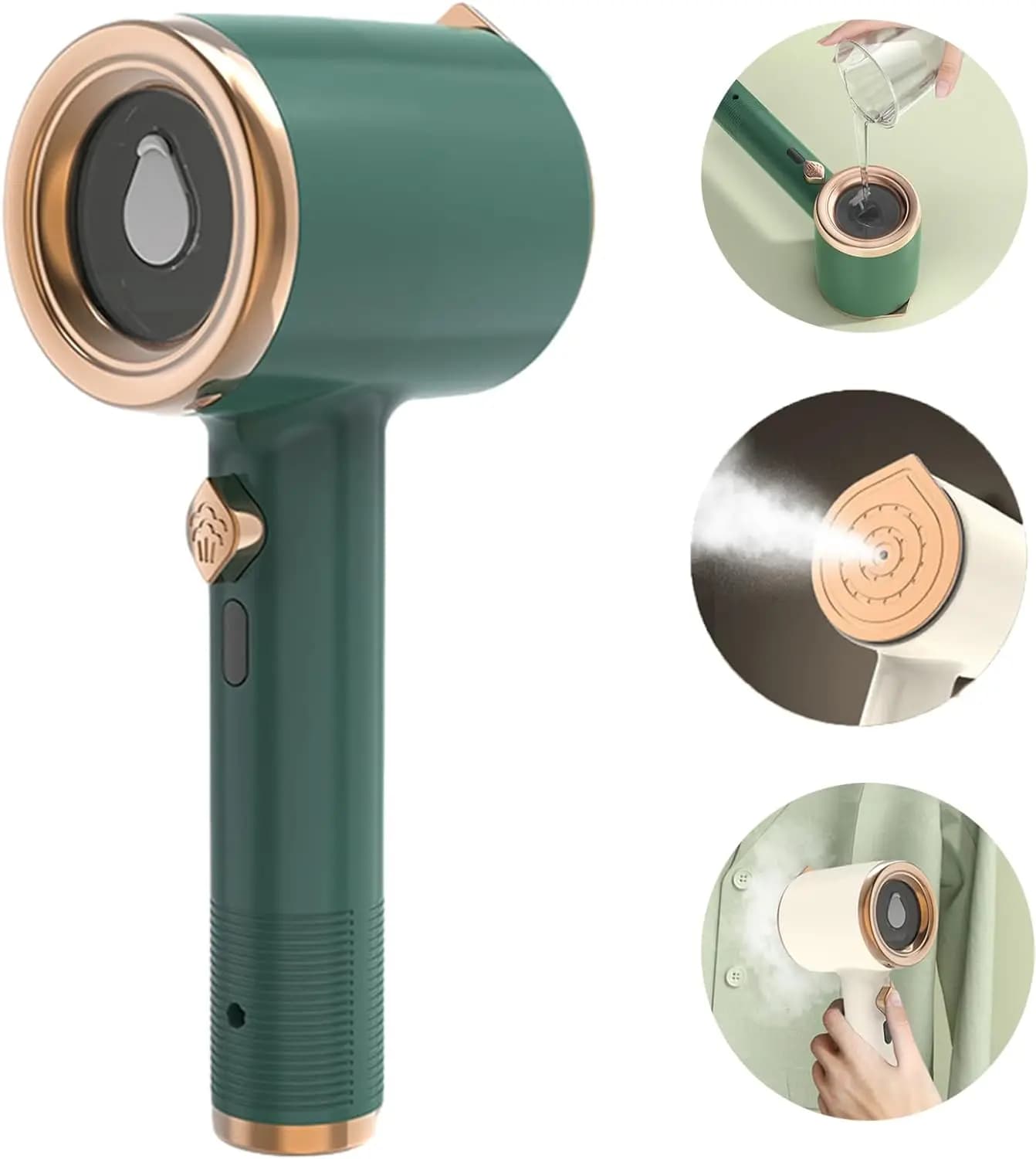 Ferro da Stiro a Vapore per Tessuti, Stiratrice Portatile per Vestiti, Macchina da Stiro Rapida da 33W, Mini Ferro da Stiro a Vapore da Viaggio da 50ml
