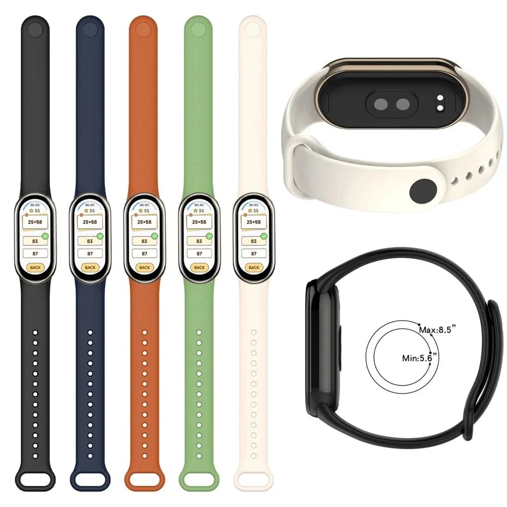 Cinturino sportivo in Silicone per Xiaomi Mi band 8-8 NFC sostituzione della cintura braccialetto miband8 impermeabile smart band 8 accessori per cinturini