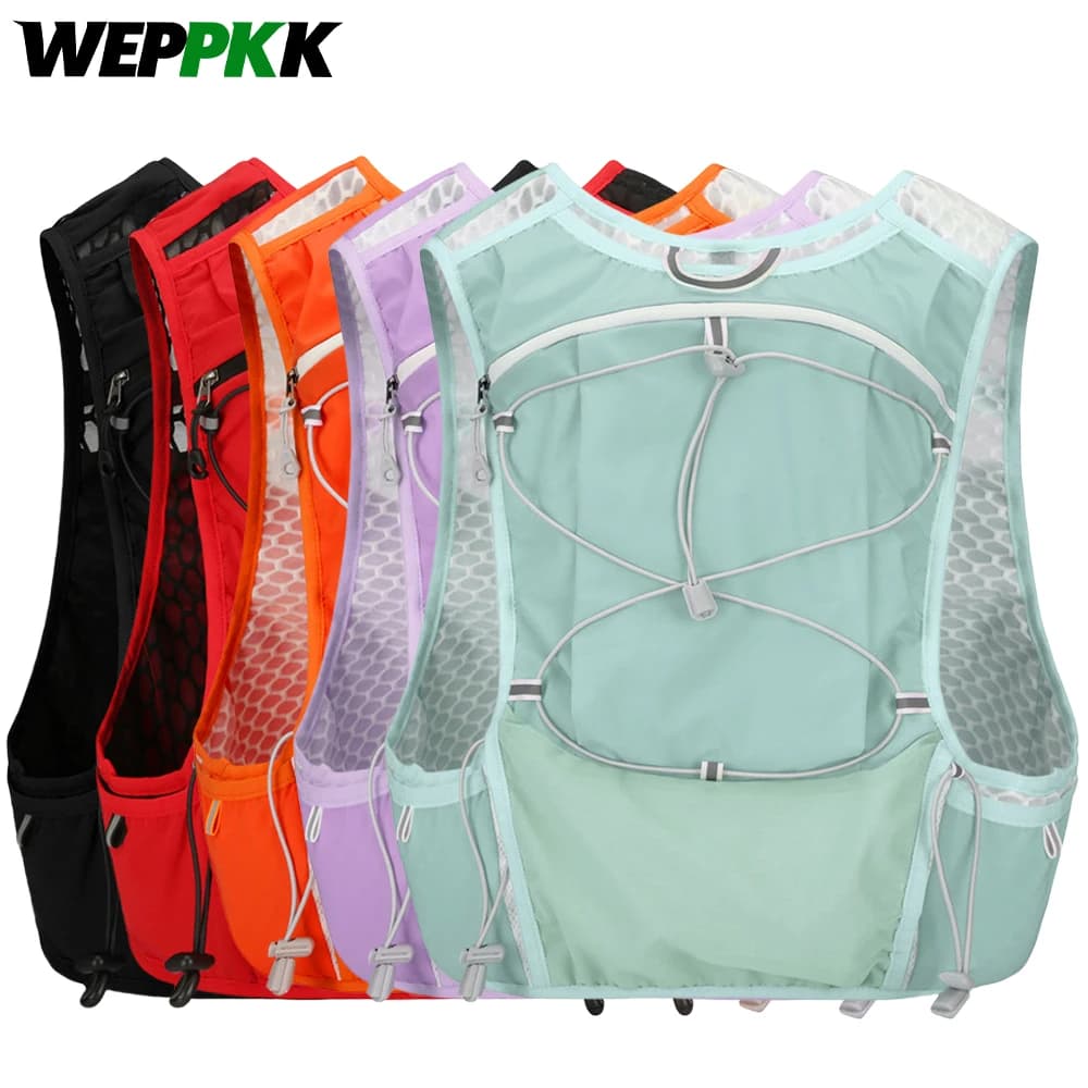 Running vest 1 piece, light water backpack with waterproof phone pocket for hiking, trail running, cycling, marathon