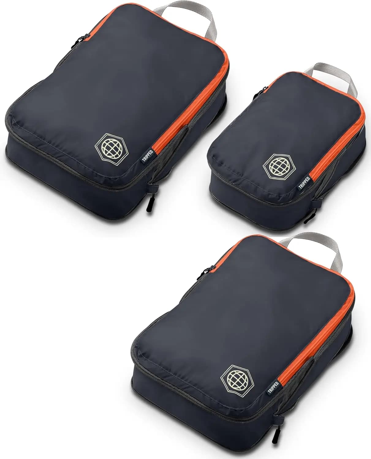Set di Cubi Comprimibili Leggeri per Viaggi - Organizzatori Resistenti per Vestiti, Valigie e Bagagli