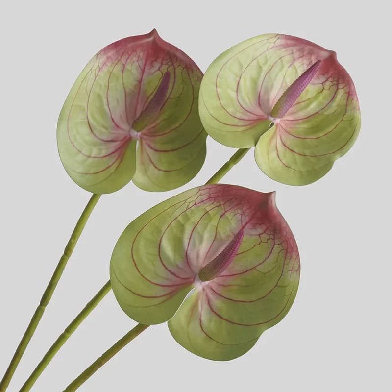 Flower simulated living room home decoration simulation of artificial plants 3D printing film red palm wedding decoration