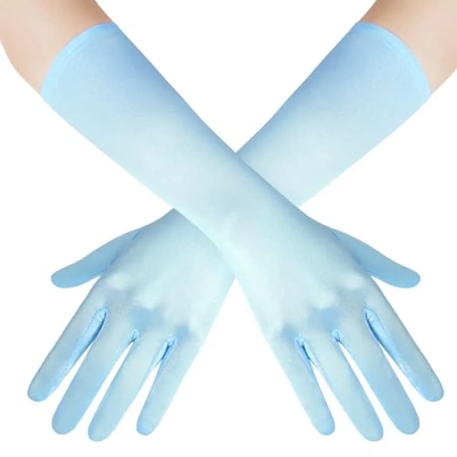 BABEYOND Long Opera Party 20s Satin Gloves Stretchy Adult Size Elbow Length 15 Inches