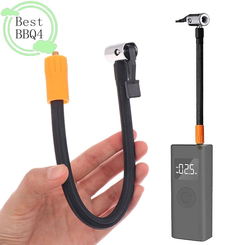 (BBQ4) 1 pz Adattatore per Tubo Gonfiabile a Filettatura Fine 30CM, Tubo Gonfiatore Pneumatici Auto con Attacco Aria M6 e Valvola Standard