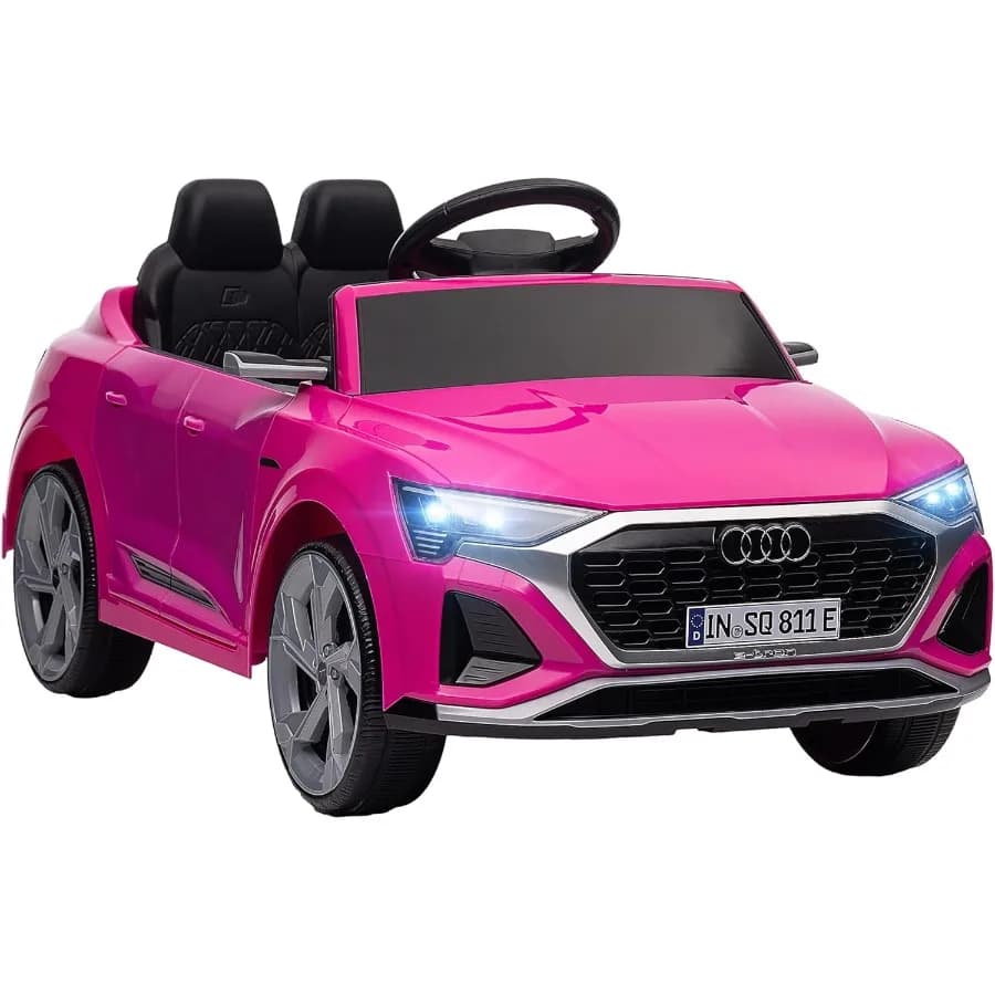 Audi Q8 e-tron Sportback con licenza 12V Ride on Car Auto elettrica alimentata a batteria con telecomando 4 ruote con sospensione a molla S