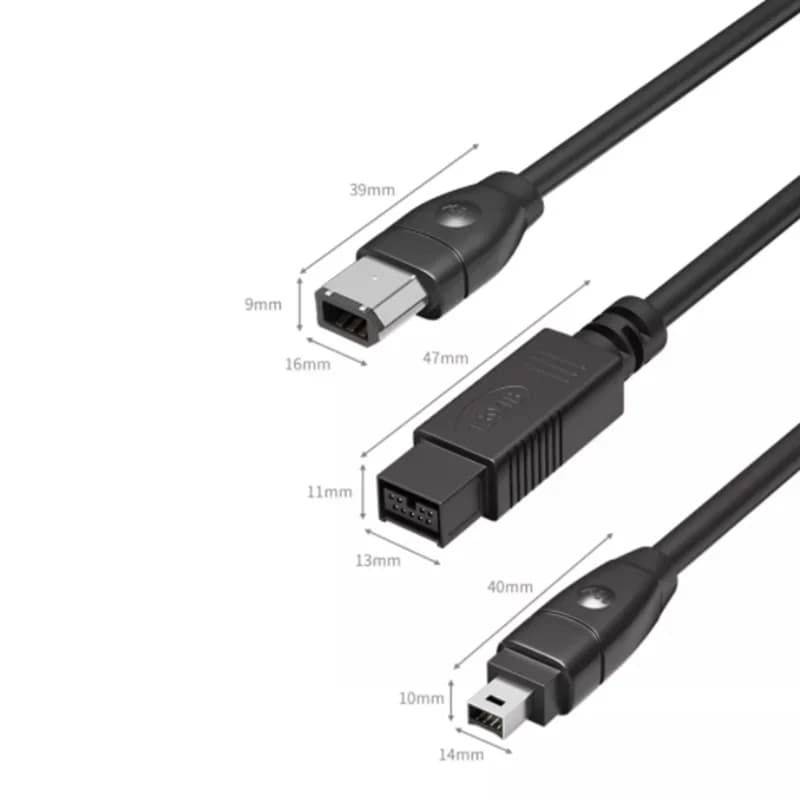 Cavo Firewire IEEE 1394B a 4, 6 e 9 Pin, Cavo Firewire 400/800 Link DV, Cavo Dati da Computer/Laptop a Telecamera Industriale