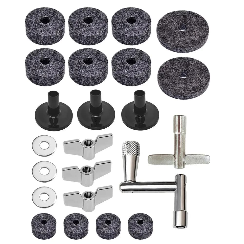 1Set Drum Kit Felt Pads Premium Quality Drum Felt Pad Cymbal Pads Durable Accessories Disc Nuts Cymbal Pad Disc Nuts