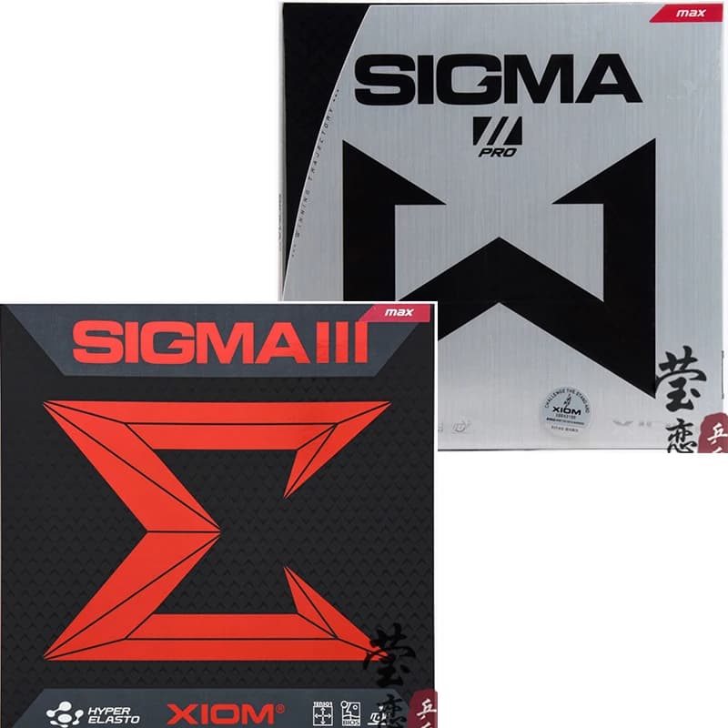XIOM SIGMA 2 PRO 79-034 SIGMA3 79-007 ping pong rubber, not sticky, with dots outside (OFF), for ping pong Tensor racks