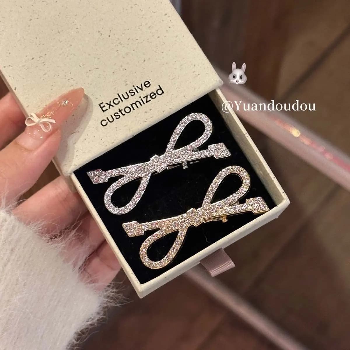 2 fermagli per capelli eleganti con fiocco e strass, fermagli per capelli con cristalli scintillanti per donna, accessori per capelli da indossare tutti i giorni