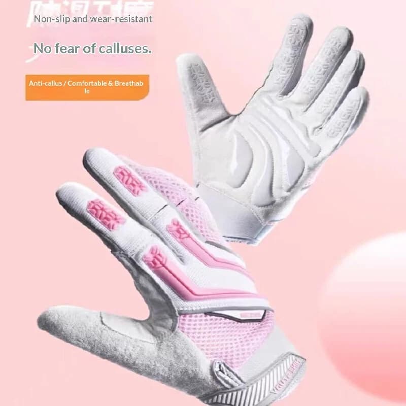 Nine Study Full Finger Fitness Gloves Non Slip Anti Blister Weight Lifting Dumbbell Gym Climbing Hiking Pull Up Rowing Women
