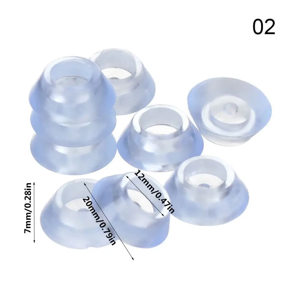 Coperture antiscivolo trasparenti antirumore Cuscinetti in silicone Gamba per mobili in gomma Tavolo Sedia Piedini Tappo Piedini per mobili Protezione per pavimento
