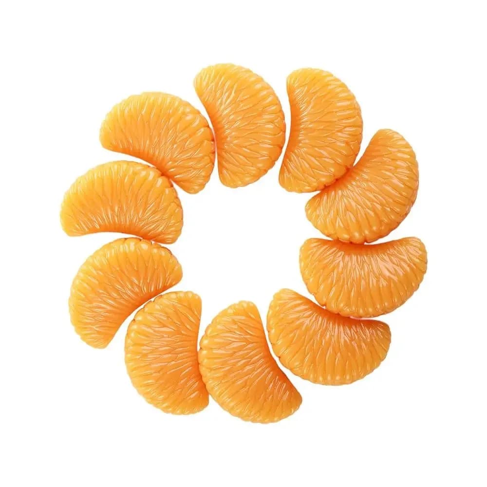 10pcs Christmas Mini Lifelike Decorative Simulation Home Decor Artificial Fruit Fake Orange Slices
