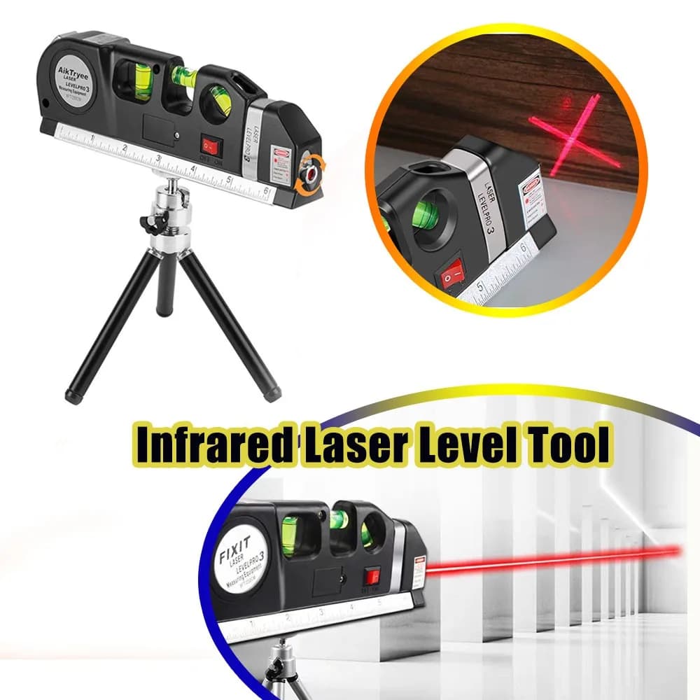 Professional infrared line laser tool High precision self-leveling with wall mounting construction for tile alignment on tripod