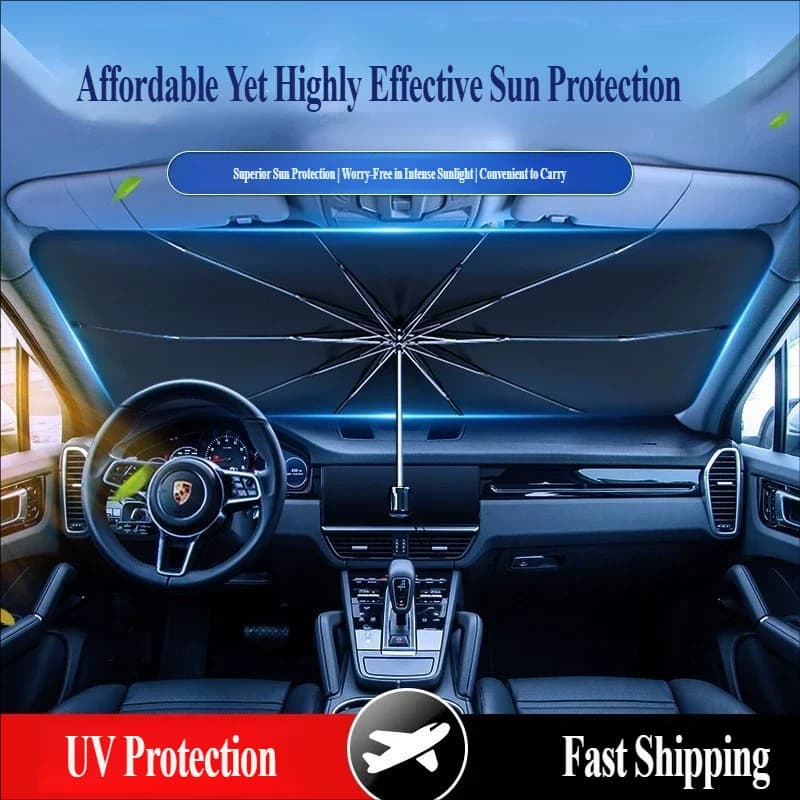 Parasole per auto, parasole per parabrezza anteriore, protezione solare e isolamento termico, parasole pieghevole retrattile per auto