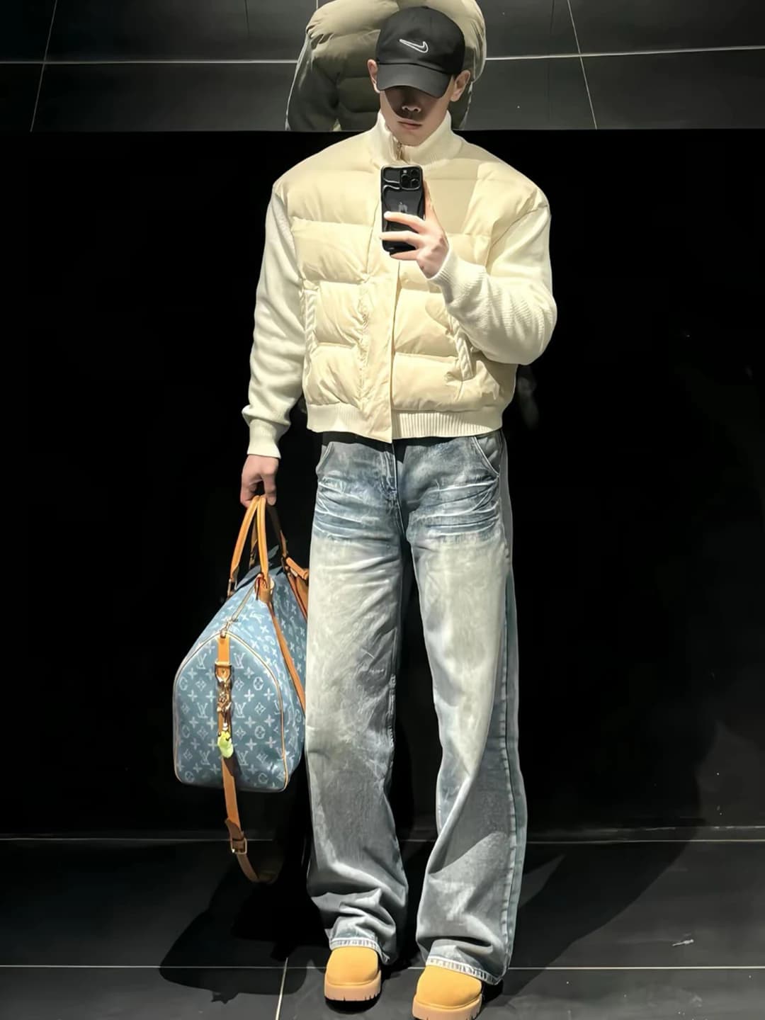 Retro Vibe Men's Casual Flared Jeans mid Waist Straight Leg American Sle High Street Clean Fit Trousers Winter Autumn