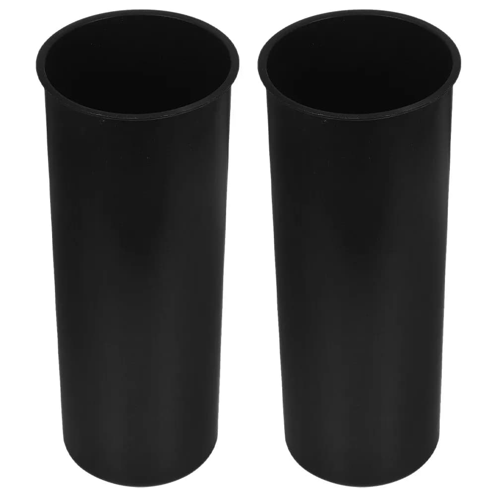 2 Pezzi Portascopino Rotondo per WC, Accessorio Bagno, Contenitore Antiscivolo per Spazzola, Forniture Moderne 23x9.2x9.2cm