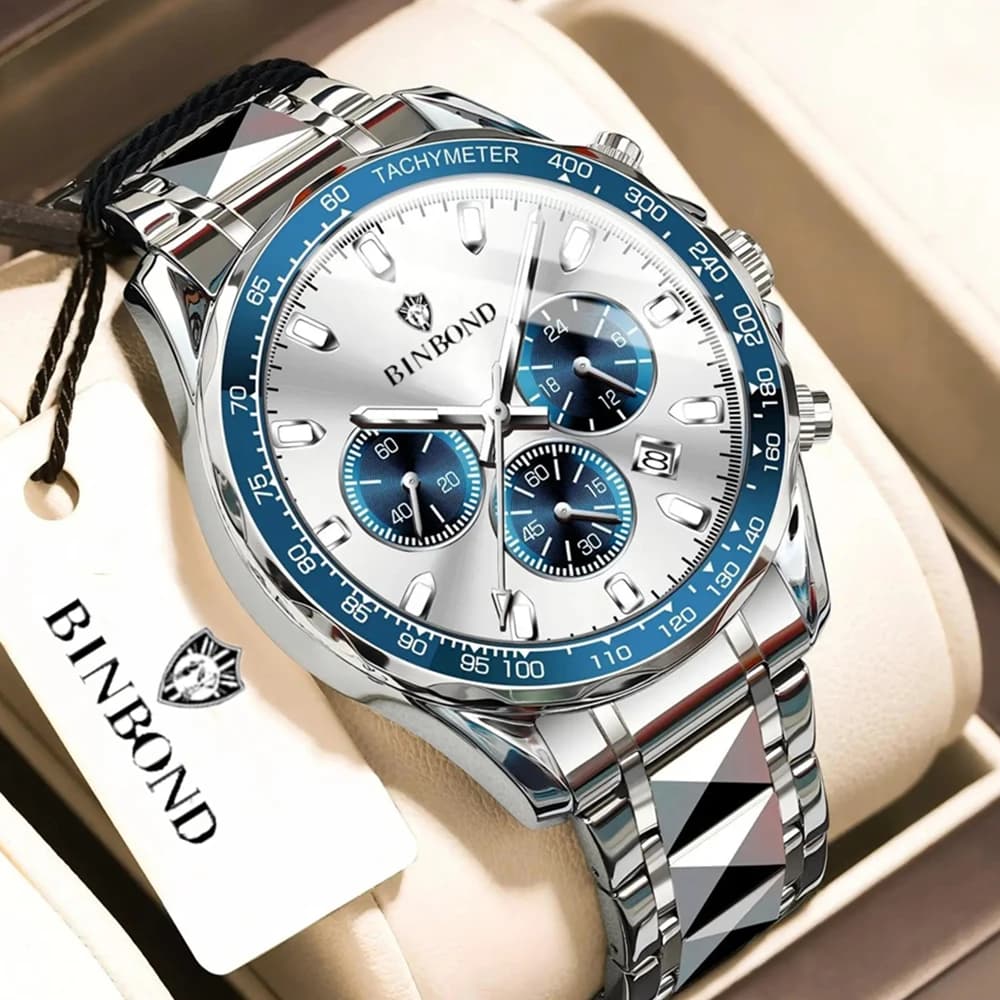 Orologio cronografo sportivo da uomo, nuovo, di marca di lusso, alla moda, al quarzo, da polso, regalo, orologio da uomo automatico digitale.