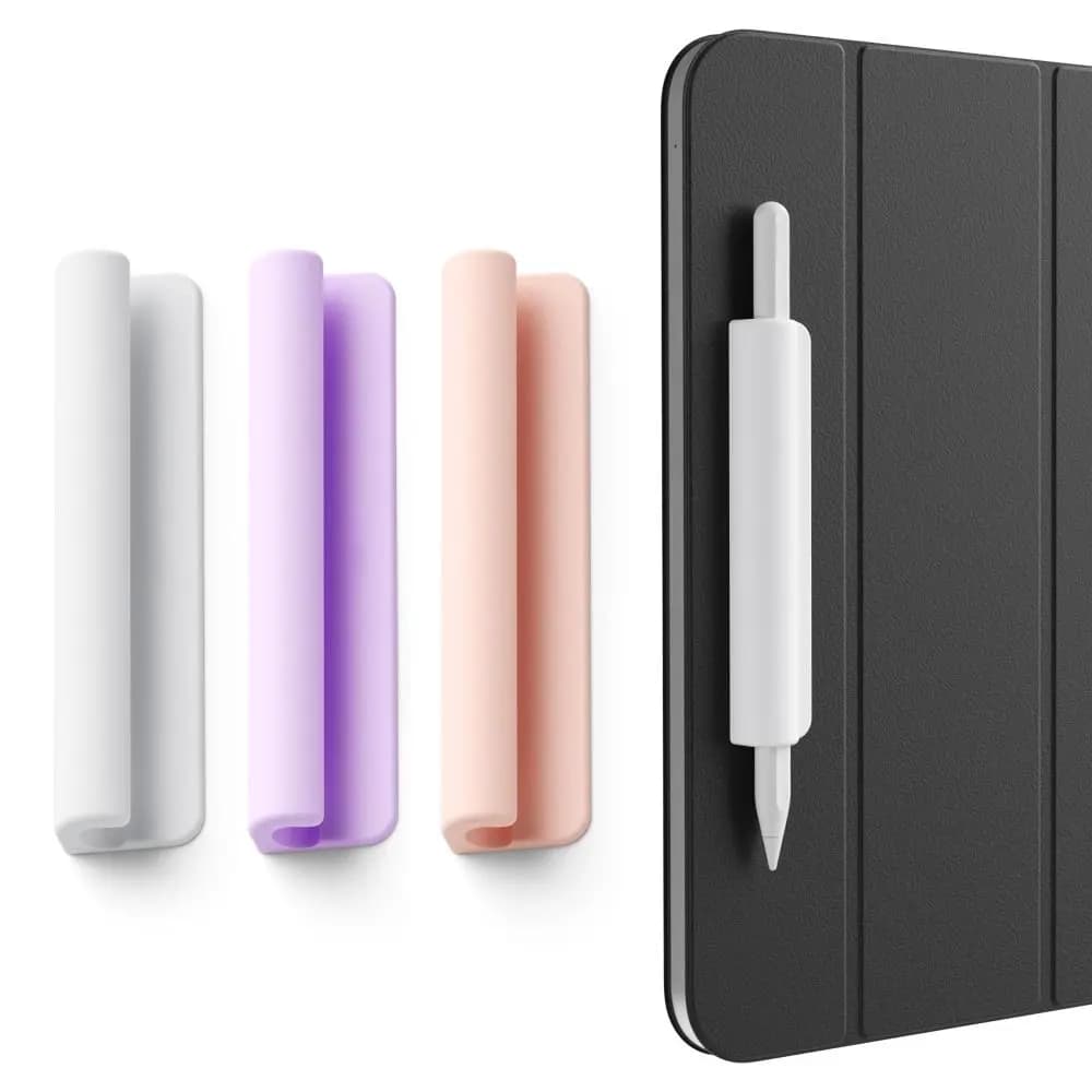 Portapenne in Silicone Autoadesivo Flessibile, Custodia Multifunzionale per Stilo da Tablet, Compatibile con Apple Pencil 1a/2a Generazione