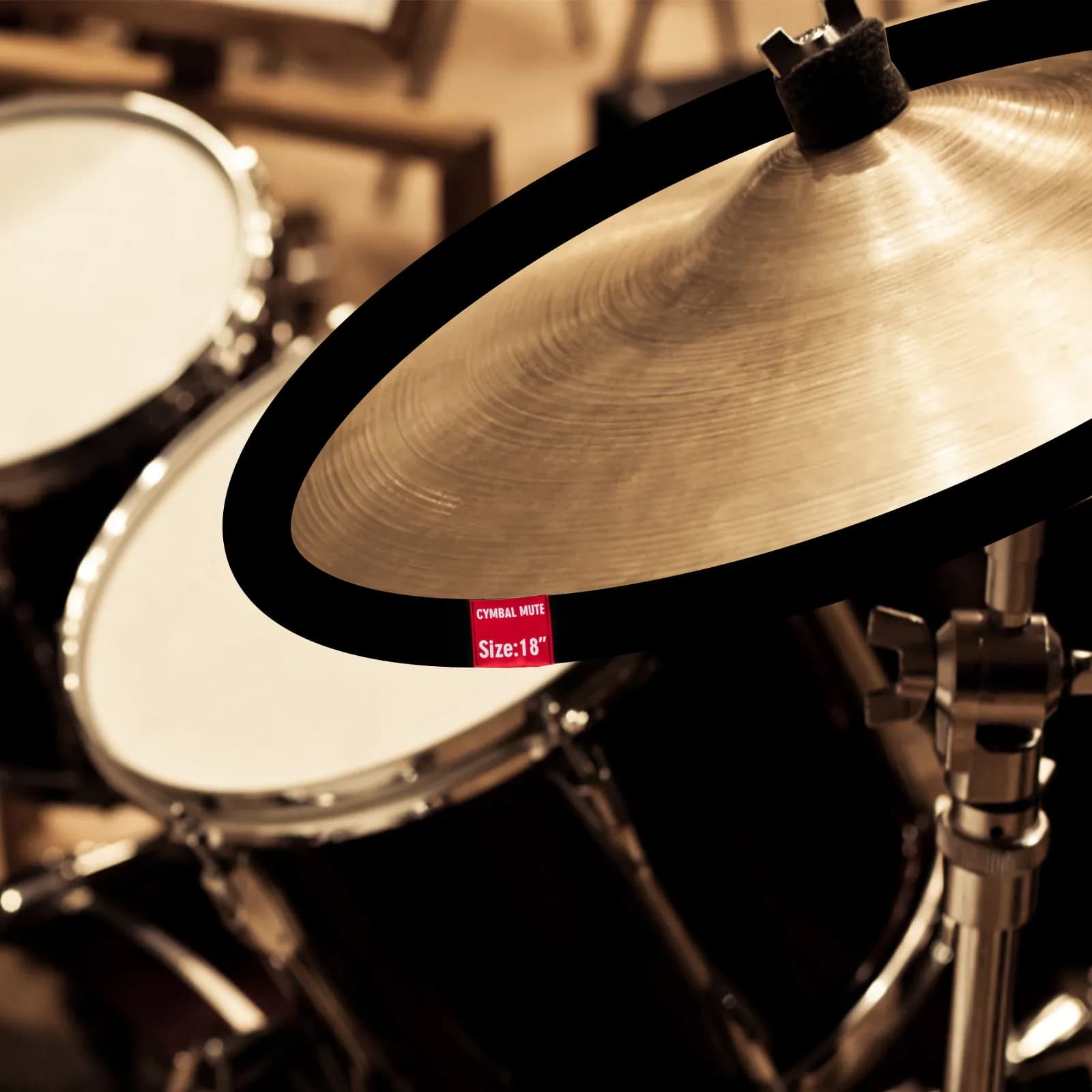 Set di 4 Pad Silenziatori Professionali per Piatti da Batteria, per Pratica Hi-Hat, Portatili, Riduzione del Rumore, Protezione dell'Udito per Batteristi