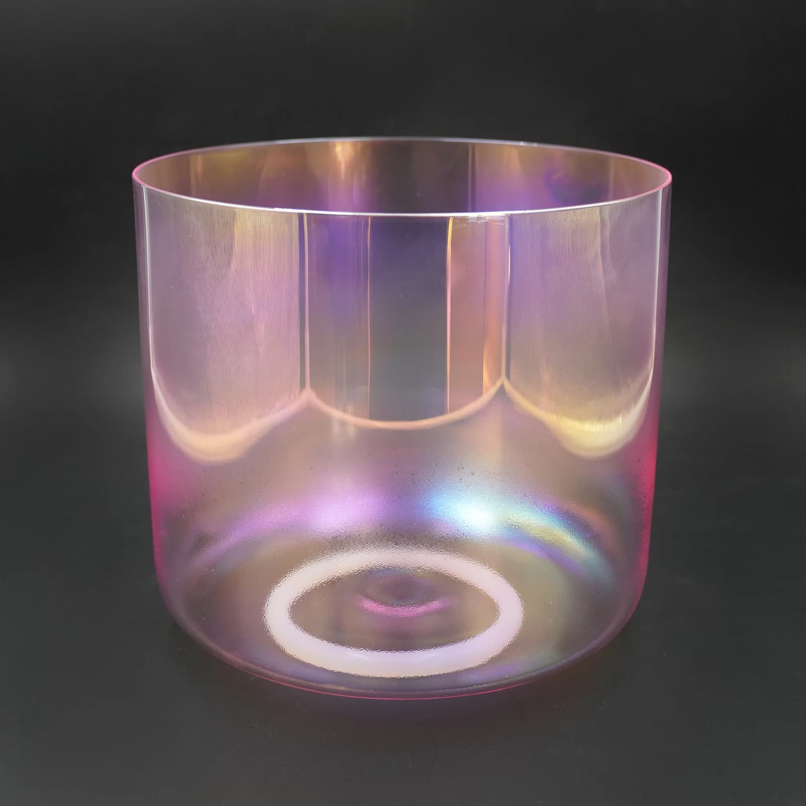 6inch Random Note Colorful Clear Alchemy Crystal Singing Bowl for Yoga Sound Bath Musical Instrument Sound Healing NO BAG