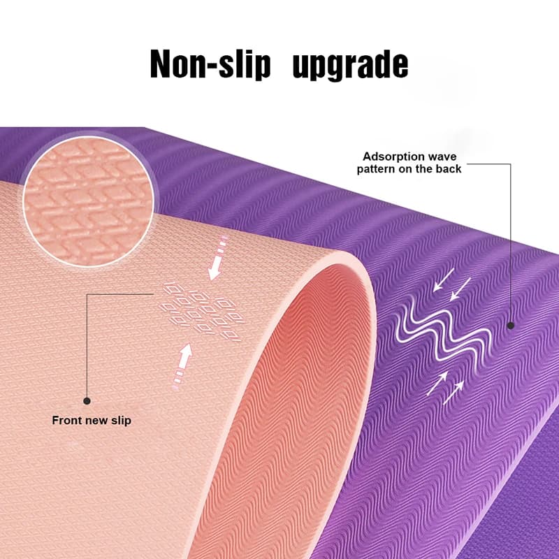 Gym Mat for Ecological Training Tapetes De Yoga Yoga Mat TPE double layer anti slip 6MM 8MM 10MM 12MM thick Sale online