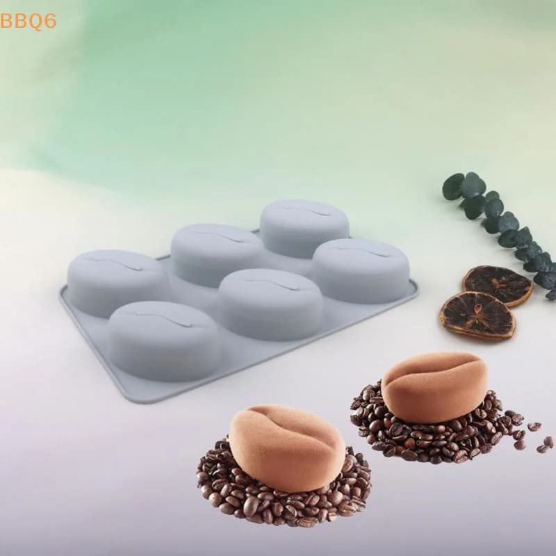 *6/28Cavity DIY Coffee Bean Forms Mousse Cake Mold Silicone Pastry Molds For Baking French Dessert Cake Decorating Tools