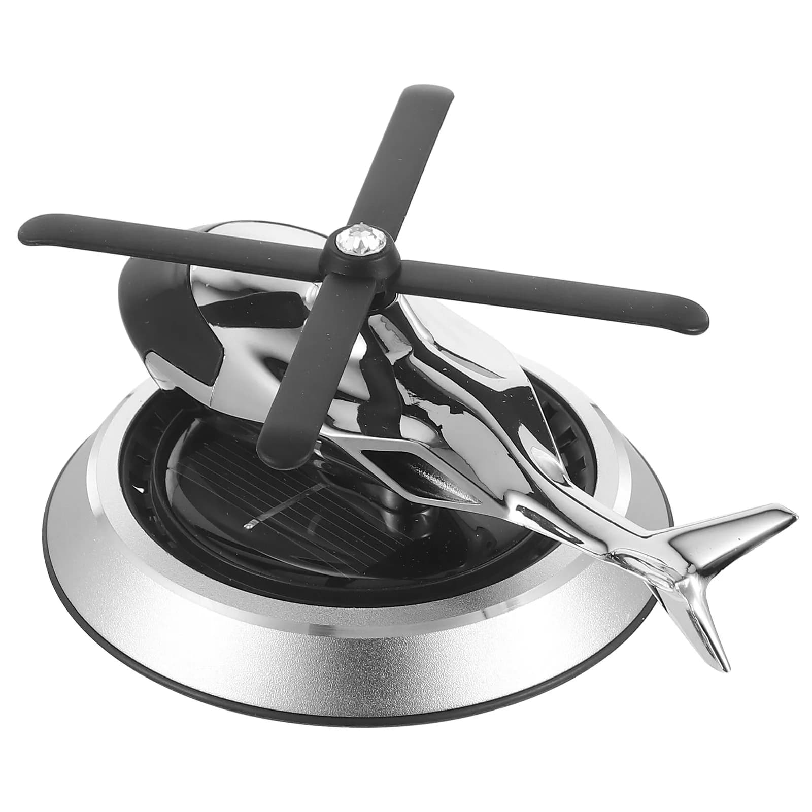 Car Air Freshener Helicopter Solar Powered Rotating Aromatherapy Diffuser Modern Color Car Interior Accessory Auto Dashboard