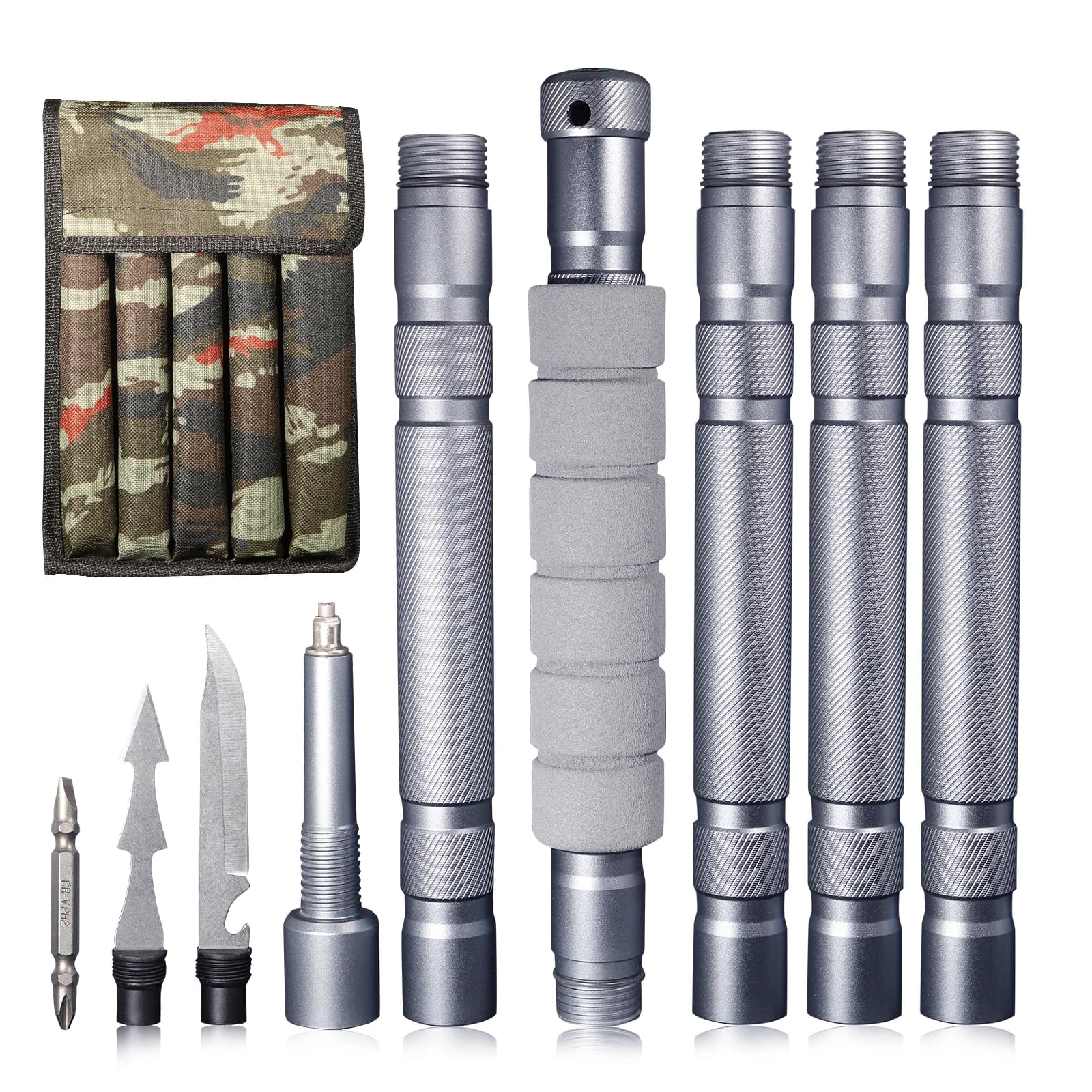 Trekking sticks Aluminum multifunctional trekking poles Foldable outdoor camping outdoor trekking pole