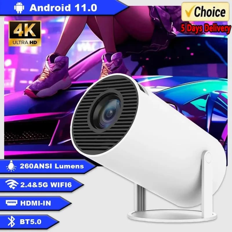 Mini proiettore Android intelligente HY300 Proiettore tascabile wireless portatile per home theater con ultima tecnologia HY300