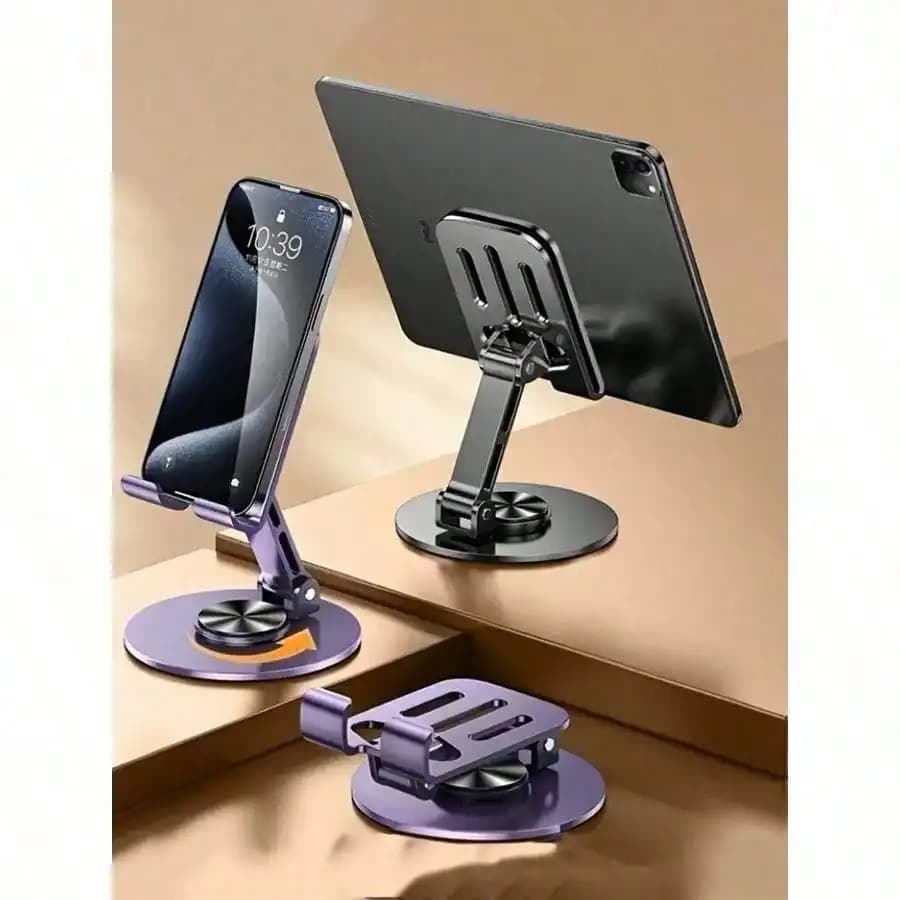 1 pezzo 360 ° Supporto universale rotante in metallo per telefono e tablet - Impermeabile, antiurto, regolabile e compatto