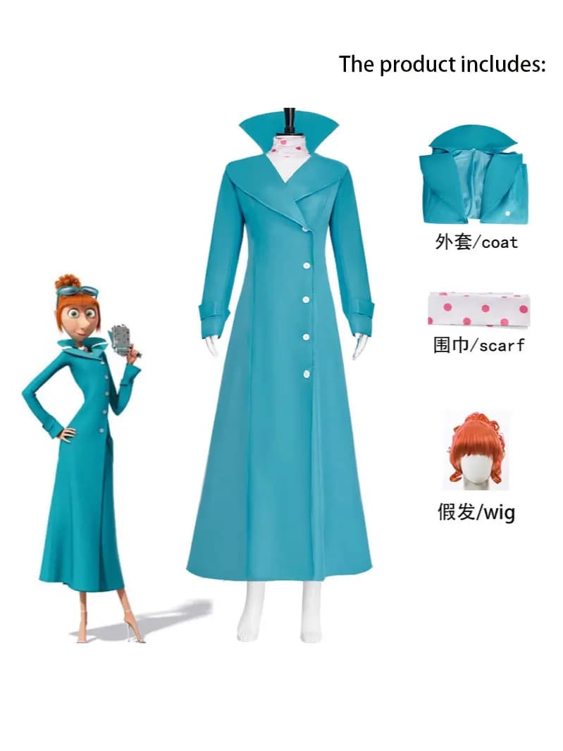 Costume da Cosplay Agente Femminile a Tema Minion Giallo, Outfit per Giochi di Ruolo di Halloween