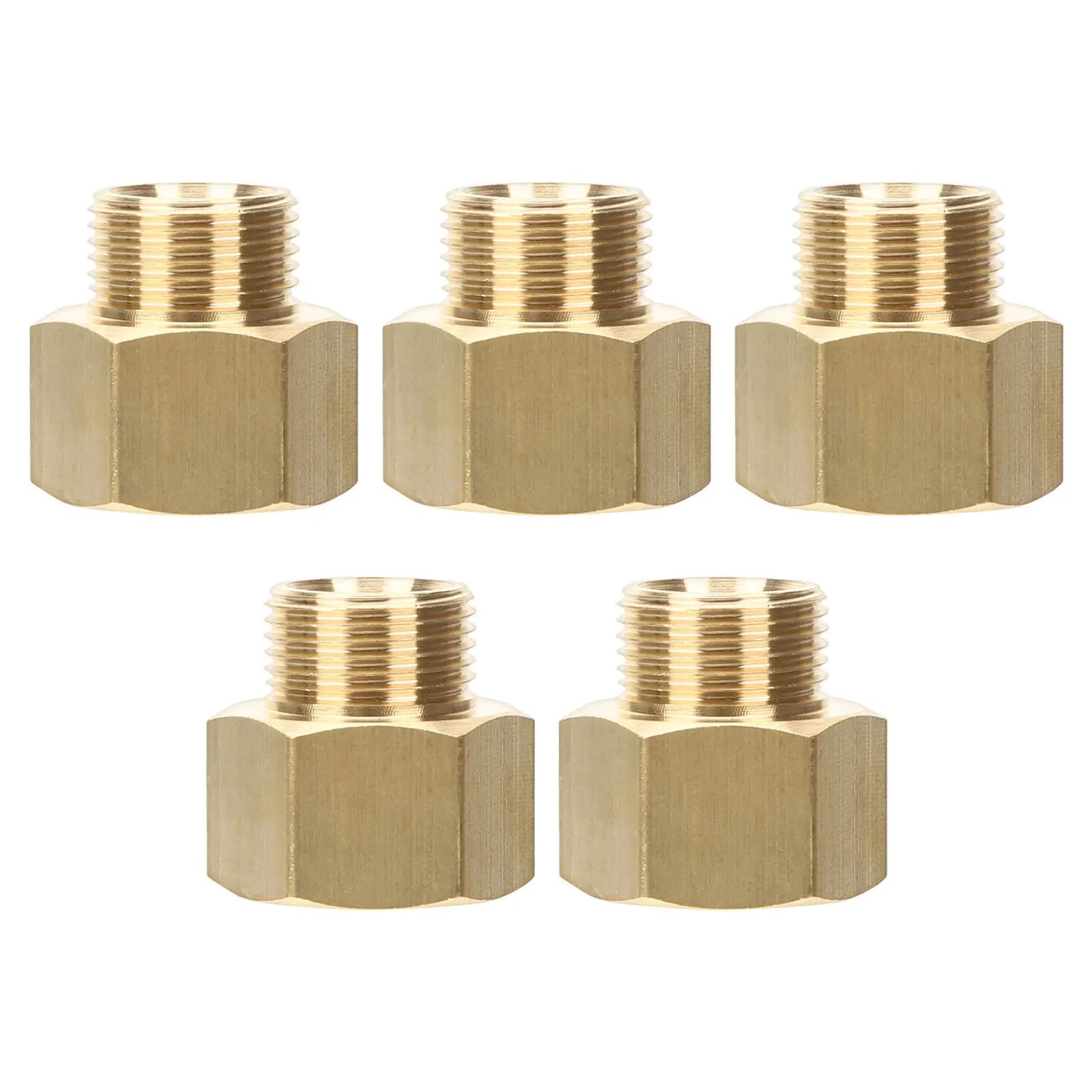 5pcs Brass Hose Connector Heavy Duty Female Male Pipe Fitting For Garden Hose Repair Quick Connect Water Adapter Irrigation