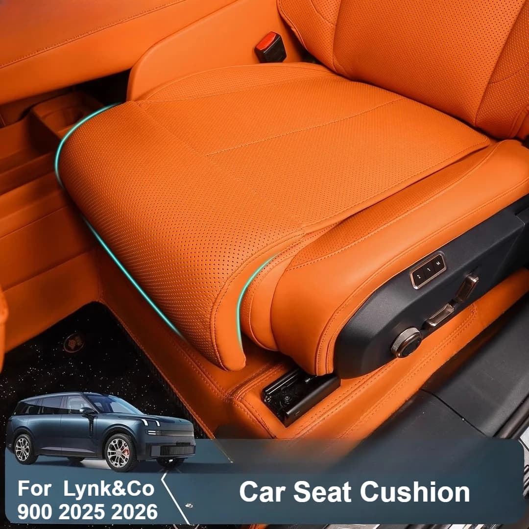 For Lynk & Co 900 2025 2026 Car Seat cushion in breathable leather Leg length Support cushion Covers Protective accessories