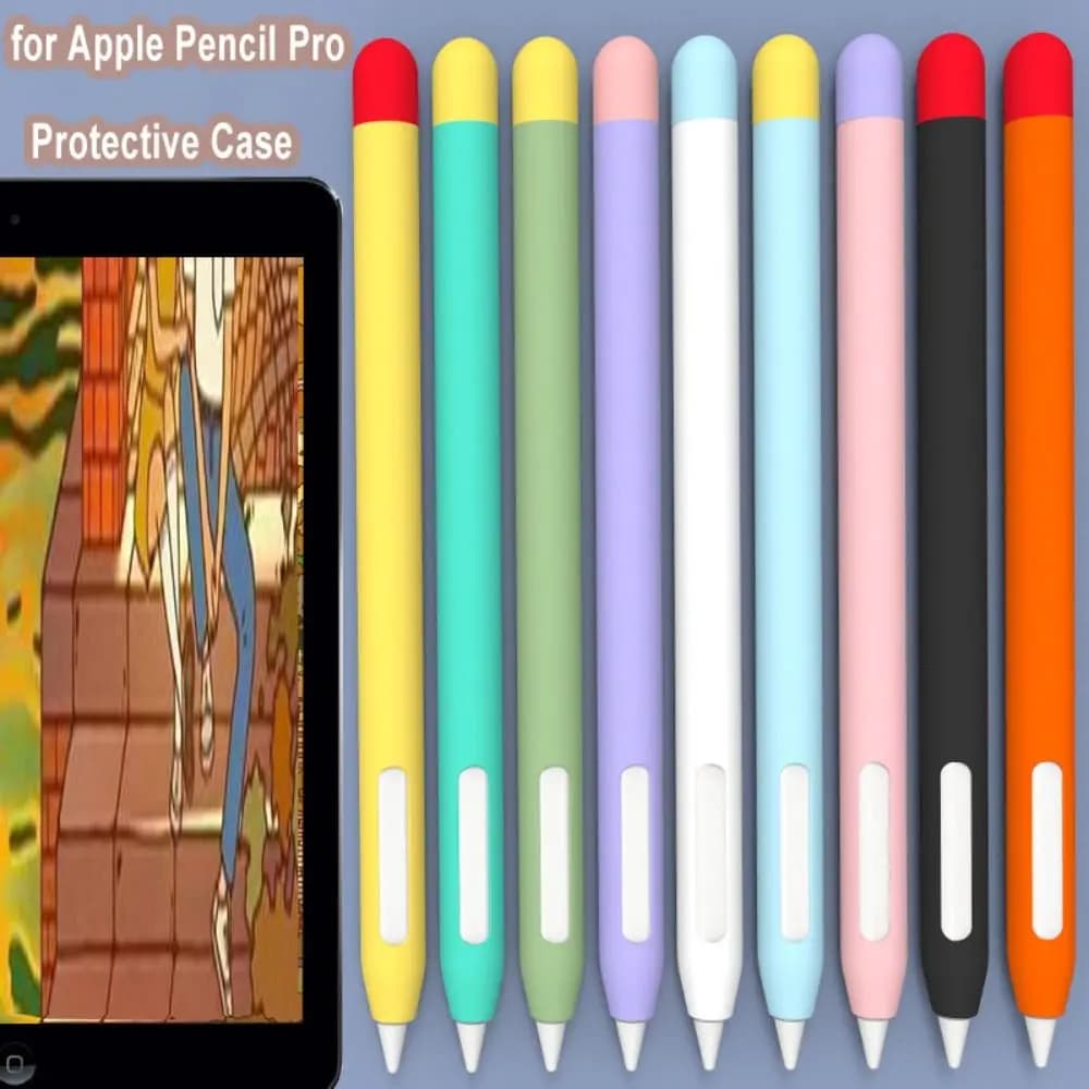 Astuccio per tablet in silicone Custodia per stilo antiscivolo antiurto colorato impermeabile per Apple Pencil Pro/2