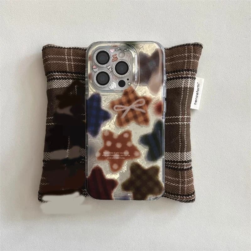 Custody for phone Patten notebooks brown cute winter Korean for iPhone 17AIR 16 15 14 13 12 11 Pro MAX MINI XR XSMAX 7 8 Plus Y2K Cover