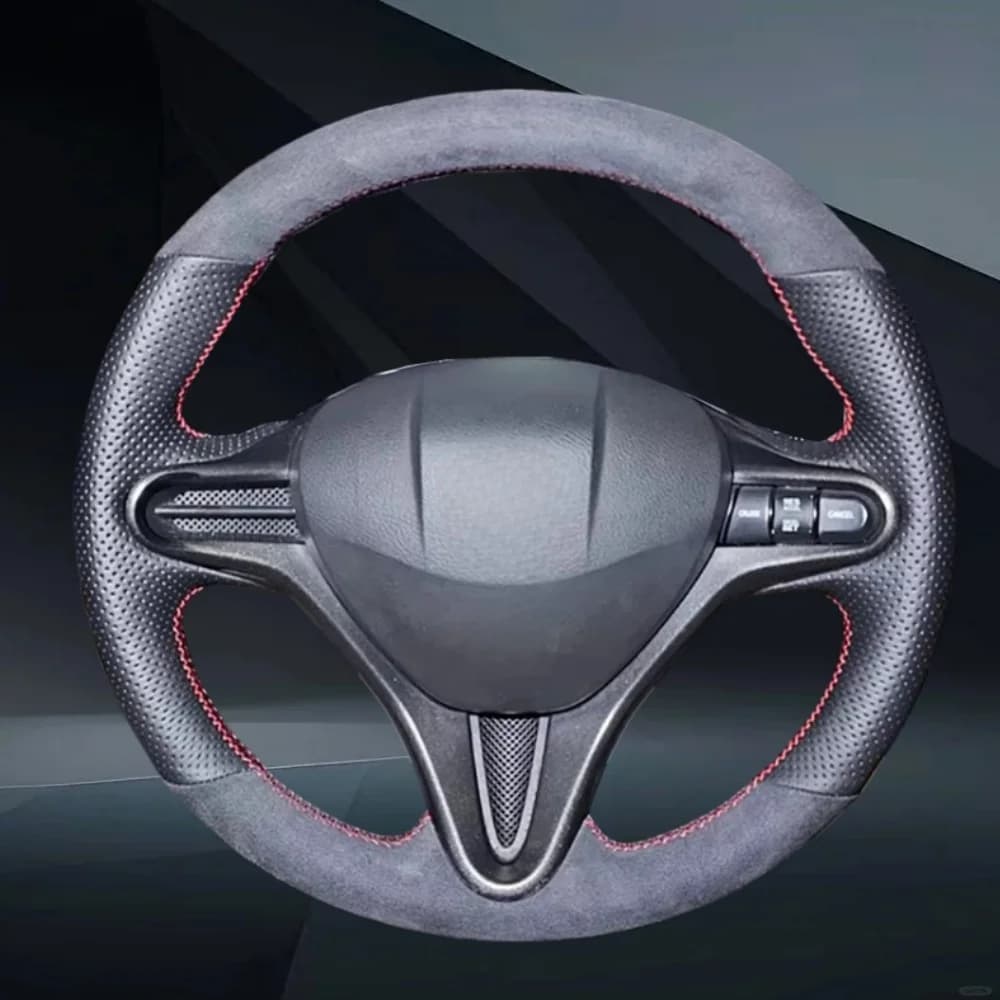 Car interior accessories, microfiber head cover of black breathable suede sewn, for Civic 8 from 2006 to 2011