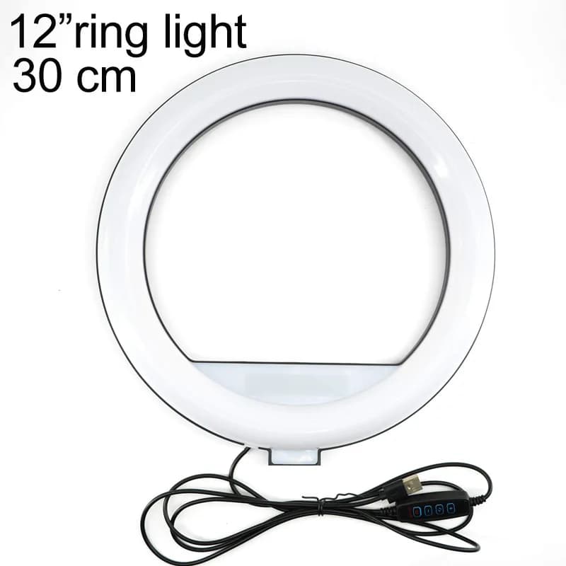 Anello dimmerabile a LED da 10 pollici con anello per Selfie con supporto da 160cm USB lampada fotografia Ringlight per telefono Studio Desktop