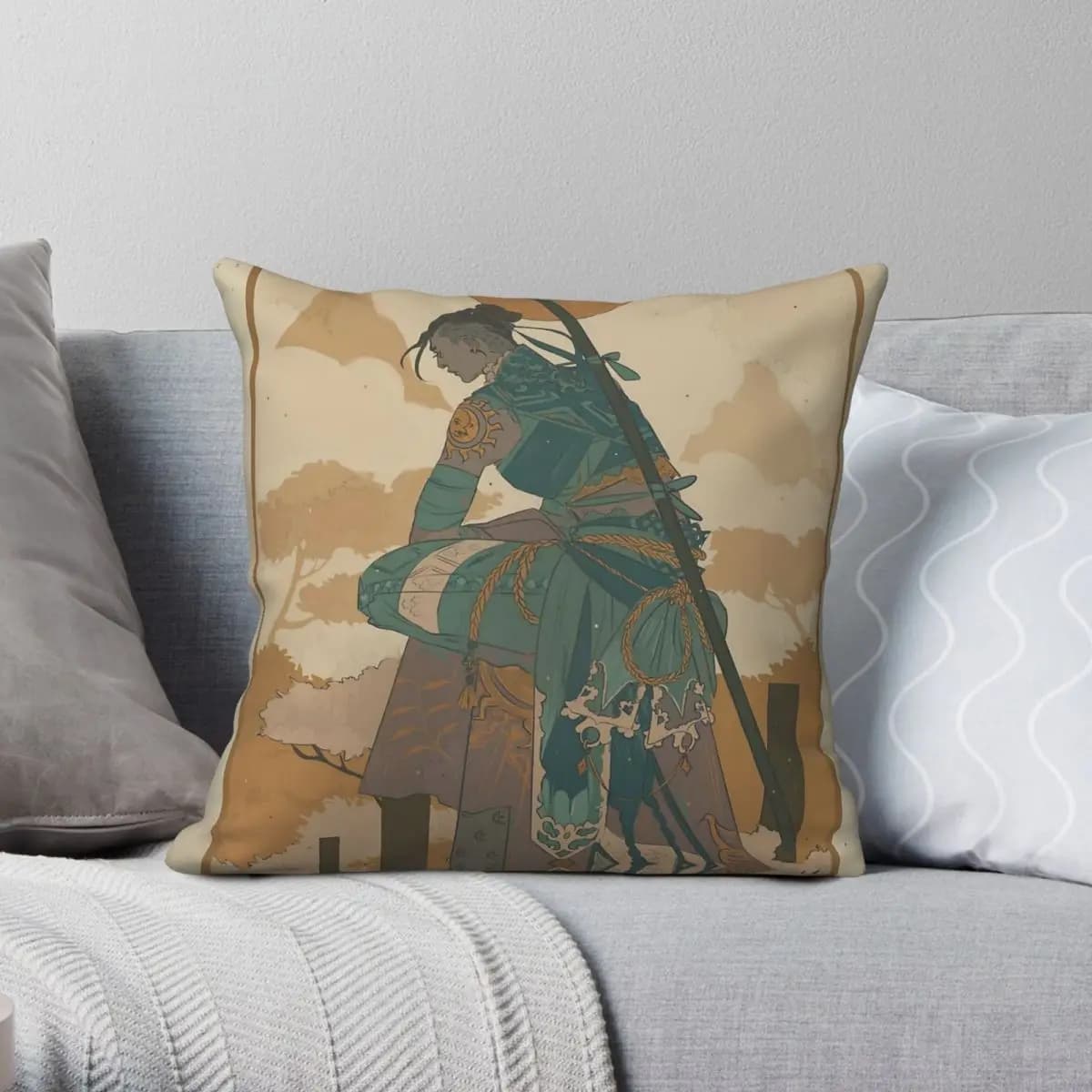 Beauregard Lionett federa quadrata poliestere lino velluto stampato Zip fodera per cuscino decorativo fodera per cuscino del divano