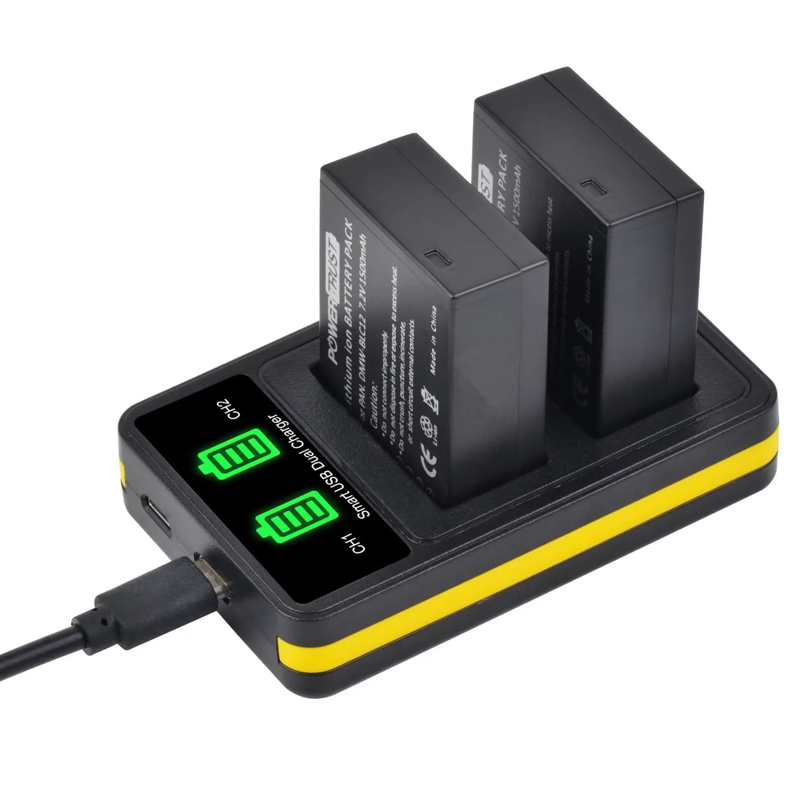 Batteria DMW-BLC12 1500mAh con doppio caricatore per Panasonic Lumix DMC-GX8 DMC-G7 G85 G95 FZ1000 FZ200 FZ300