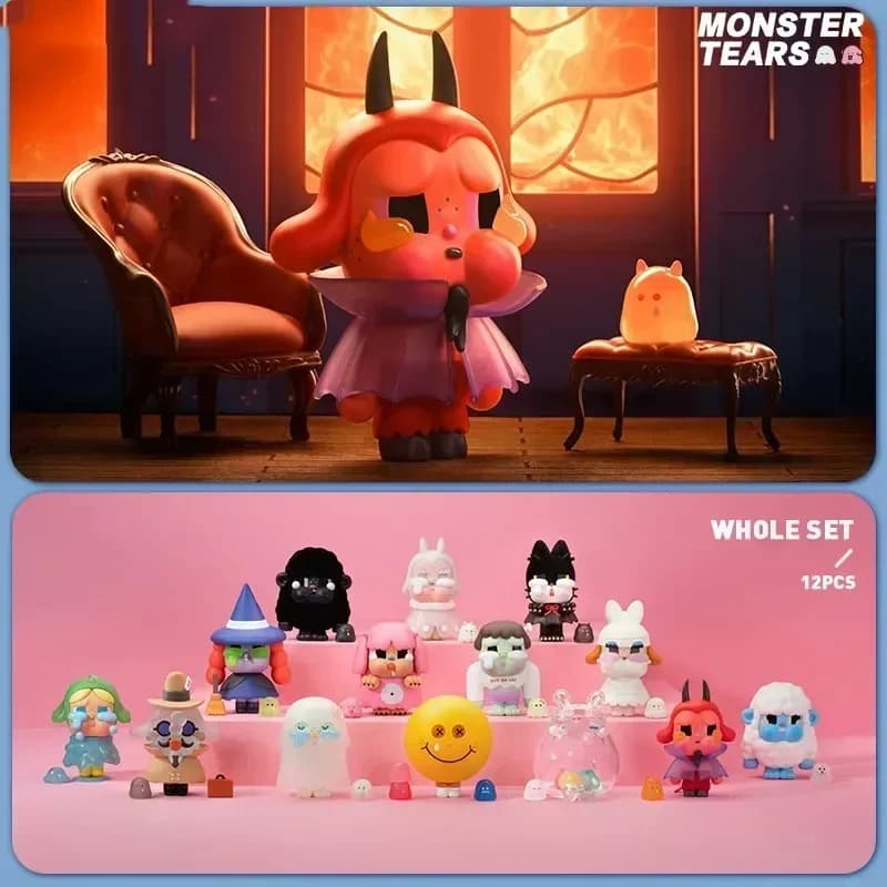 POP MART CRYBABY Serie The Tears of Monsters Blind Box, Scatola Sorpresa, Action Figure Originale, Modellino Cartoon, Giocattoli da Collezione