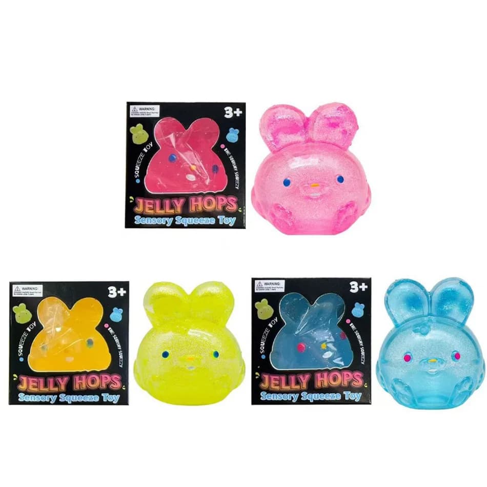 NeeDoh Fun Colorful Bunny Squishy Fidget Toy – Giocattolo antistress per bambini e adulti, regalo sensoriale portatile e rilassante