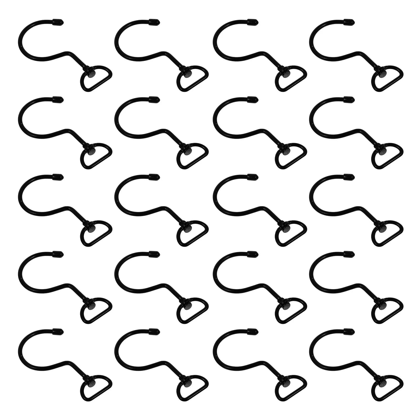 20Pcs D-Shaped Wall Hooks Heavy Duty Storage Bags Hanger No Drill Adhesive Multipurpose Hanging Hook for Clothes Hats Keys Bags