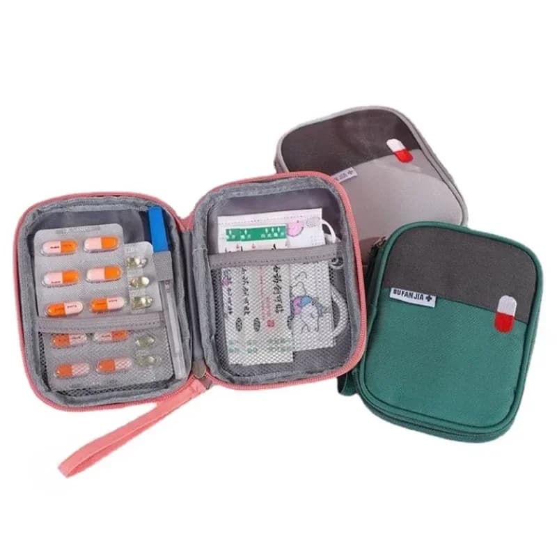 Kit di pronto soccorso impermeabile portatile da esterno 1pc per Kit da viaggio per custodia per pillole di aiuto Mini Band di sopravvivenza di emergenza