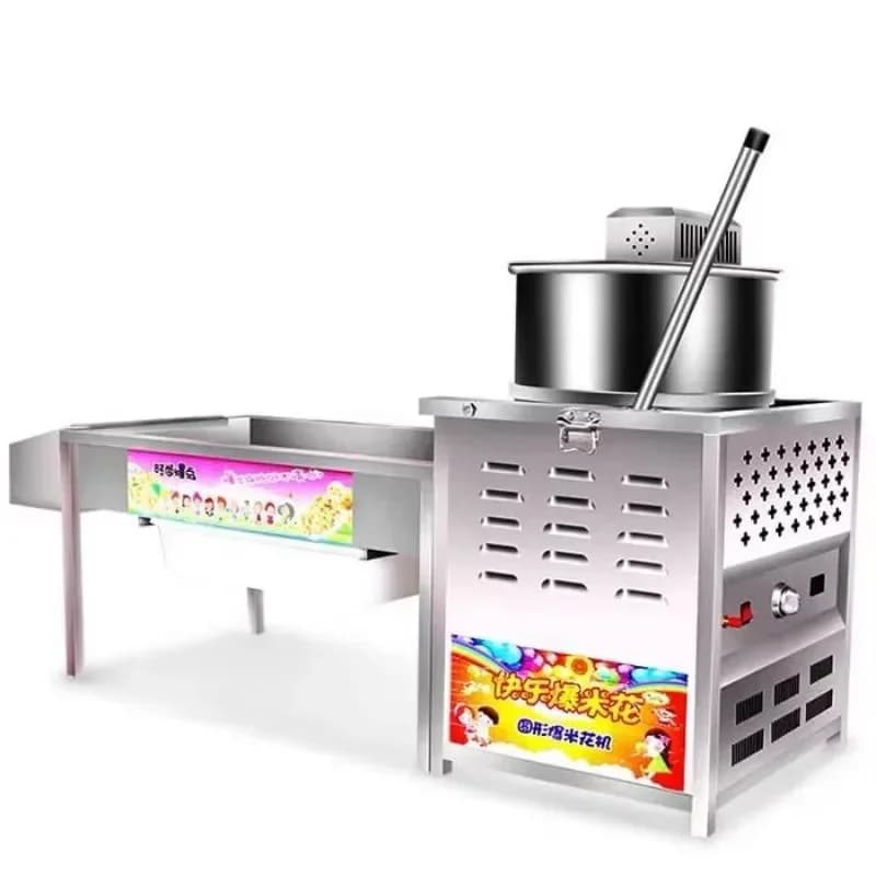 Stainless steel commercial caramel kettle corn popcorn flower machine
