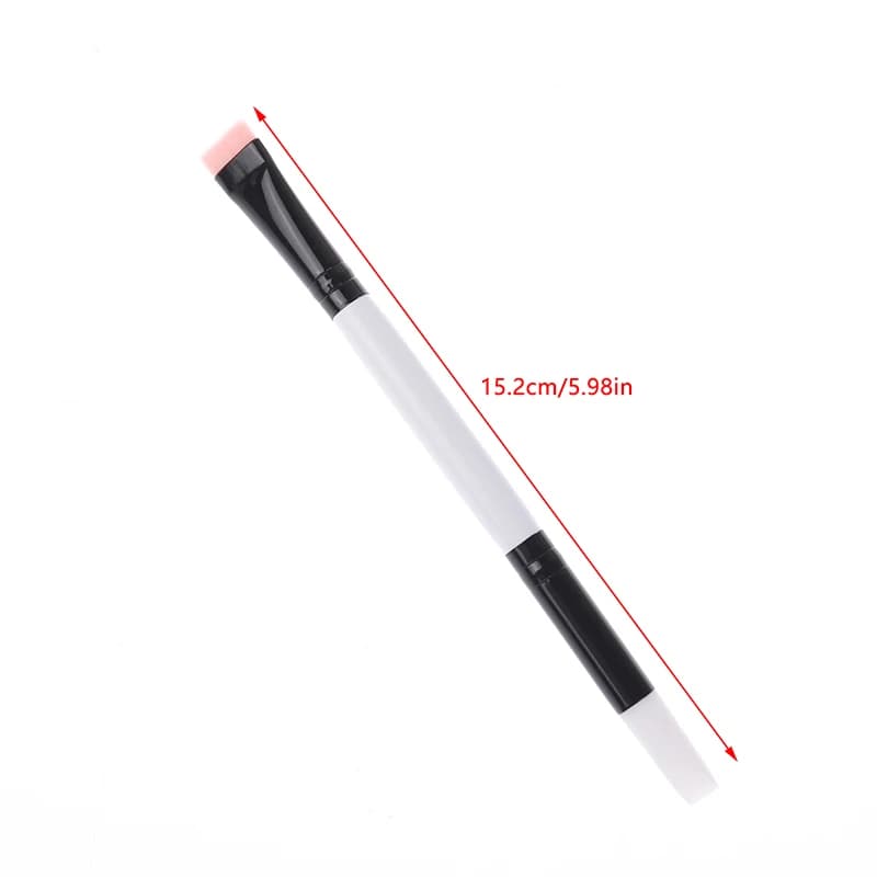Pennello Angolato Piatto per Sopracciglia, Eyeliner, Ombretto, Pennello in Silicone per Trucco, Strumento per Lifting Ciglia, Accessorio di Bellezza Femminile