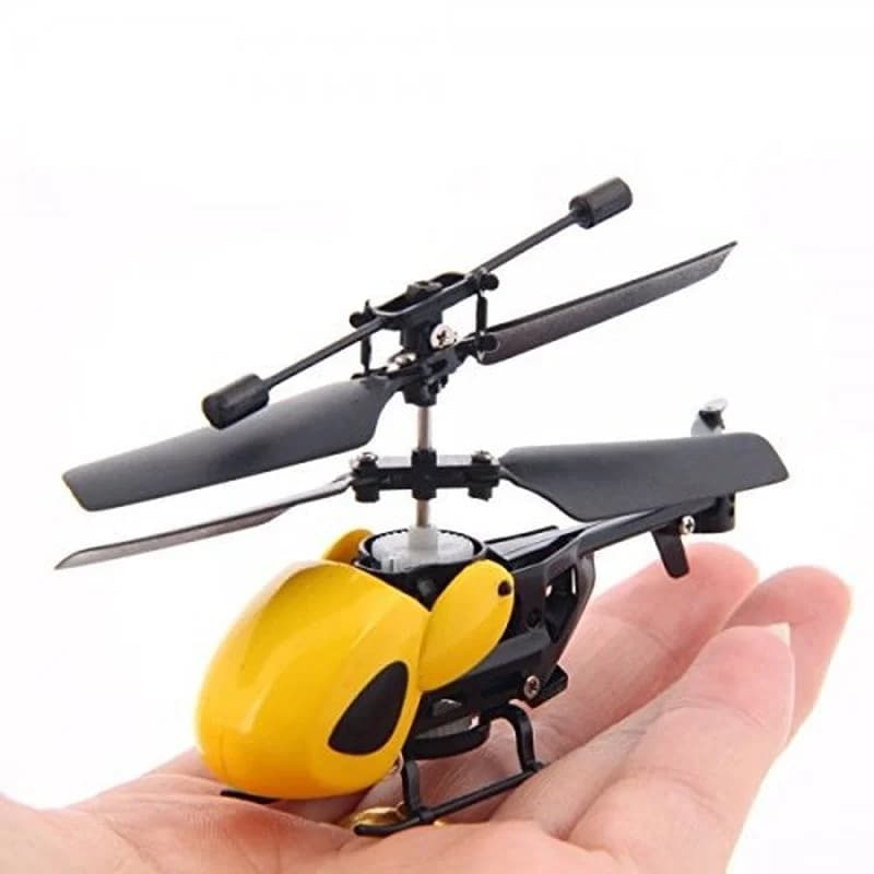 Mini elicottero telecomandato QS5012 a 2 canali, resistente agli urti, ricaricabile, piccolo drone RC, giocattolo volante da interno per bambini