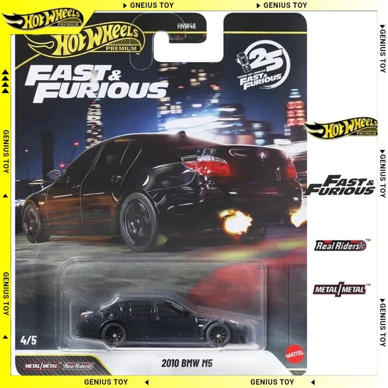 Hot Wheels Premium 2026 Fast & Furious 2010 BMW M5 1:64 Modellino in Metallo Pressofuso, Berlina Tedesca ad Alte Prestazioni, Regalo da Collezione per Appassionati