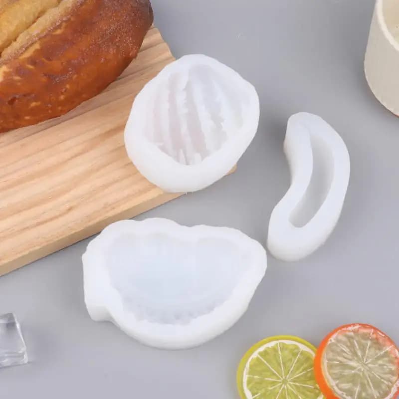 Stampo in Silicone 3D per Candele a Forma di Frutta: Mango, Banana, Litchi - Progetti Fai-da-Te per Aromaterapia, Sapone Artigianale e Resina
